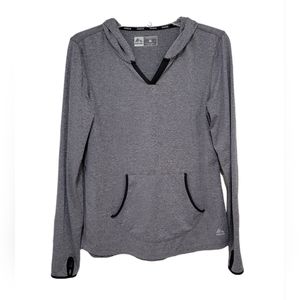 RBX Reebok women's grey hoodie longsleeve size medium X-Dri